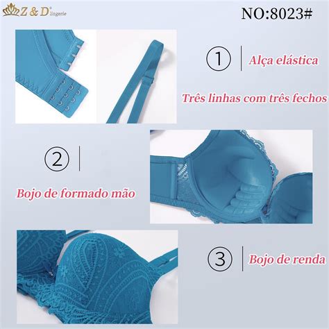 Lingerie Conjunto Aro Renda E Bojo Calcinha Tanga Zdlingerie