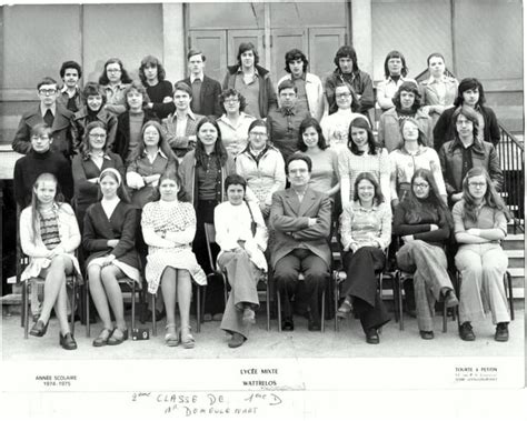 Photo De Classe 1ere D De 1974 Lycée Emile Zola Copains Davant