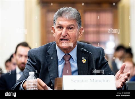 Us Senator Joe Manchin D Wv Speaking At A Hearing Of The Senate