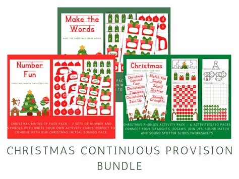 Christmas Ks1 Eyfs Continuous Provision Pack Phonics And Maths