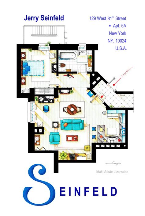 Jerry Seinfeld Apartment floorplan (Updated) by nikneuk on DeviantArt