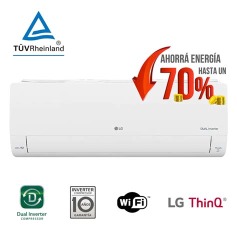 Aire Acondicionado Lg Inverter Dualcool Wifi Fríocalor 6000 Frigorías