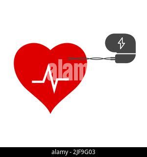 Pacemaker Line Icon Concept Pacemaker Vector Linear Illustration