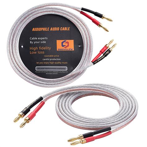 Buy 1pair Speaker Cables OFC Oxygen Free Copper 12AWG With Gold