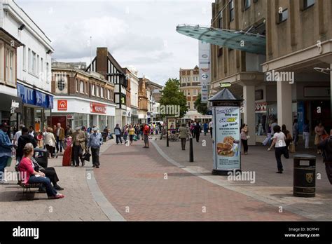 Bedford town centre high street Bedfordshire england uk gb Stock Photo