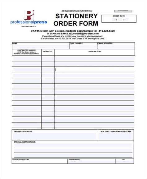 Microsoft Office Order Form Template | DocTemplates