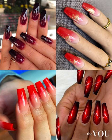 Get Noticed With Red Orange Ombre Nails Spice Up Your Style Now