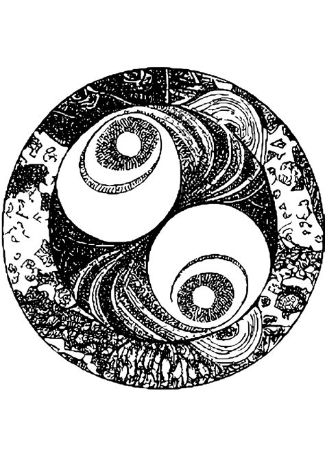 Ying Yang Coloring Page Creative Fabrica