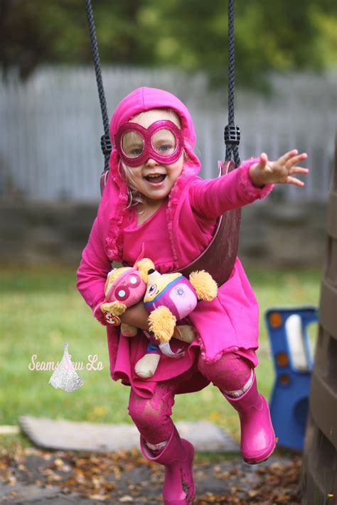 Skye Halloween Costume, Paw Patrol, Pink Dog, DIY | Paw patrol costume ...