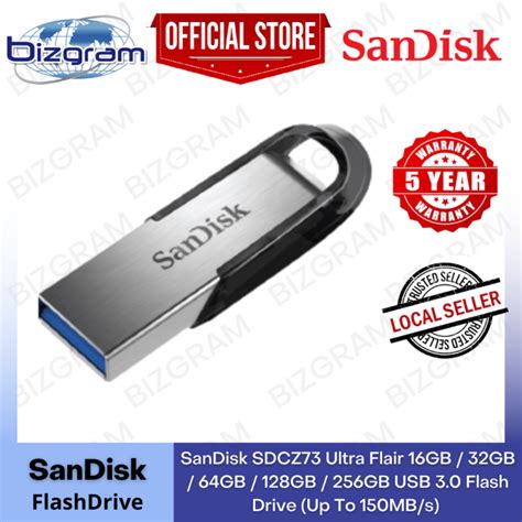 SanDisk Ultra Flair 16GB / 32GB / 64GB / 128GB / 256GB USB 3.0 Flash ...