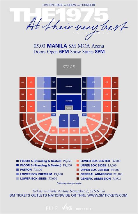 help! which is the best seat in sm moa arena? the 1975 concert tix ...