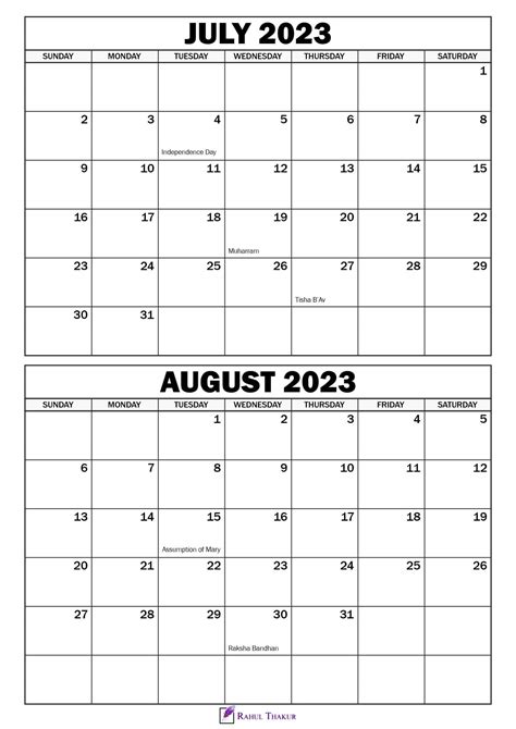 August 2023 To July 2024 Calendar Printable Image To U