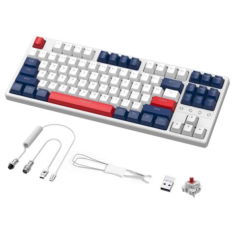 Mua K87 TKL Hot Swappable Wireless Mechanical Gaming Keyboard With Custom Coiled USB C Cable