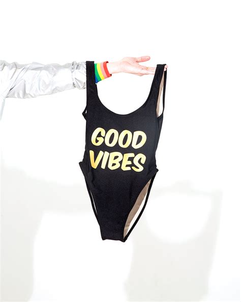 Good Vibes Swimsuit Black By Ban Do X Private Party Swimsuit Ban Do