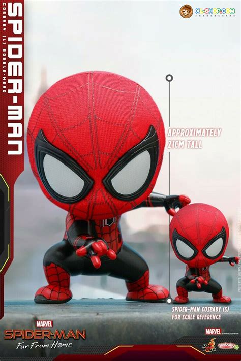 Hot Toys Spider Man Far From Home COSB Spider Man Cosbaby L Bobble Head