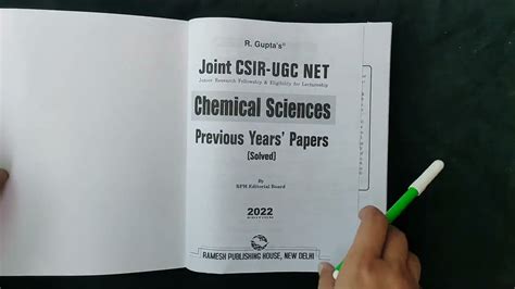 CSIR UGC NET CHEMICAL SCIENCE PREVIOUS YEAR SOLVED QUESTION PAPERS R