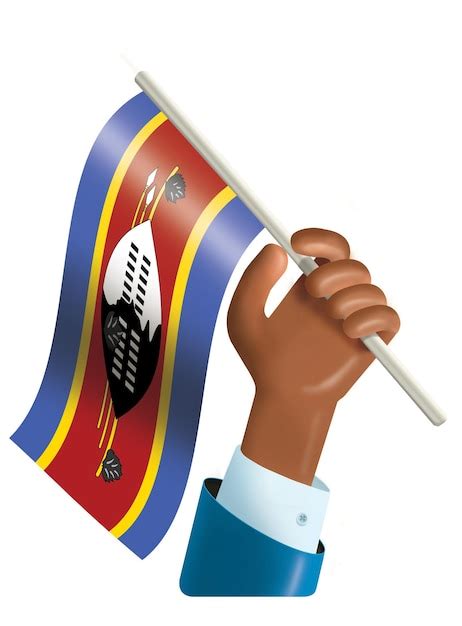 Premium Photo D Illustration Of A Hand Waving Eswatini Flag