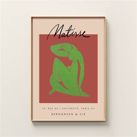 Henri Matisse Poster Blue Nude Line Art Exhibition Poster Mid