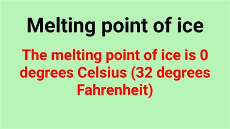 5.7 What Is The Melting Point Of Ice