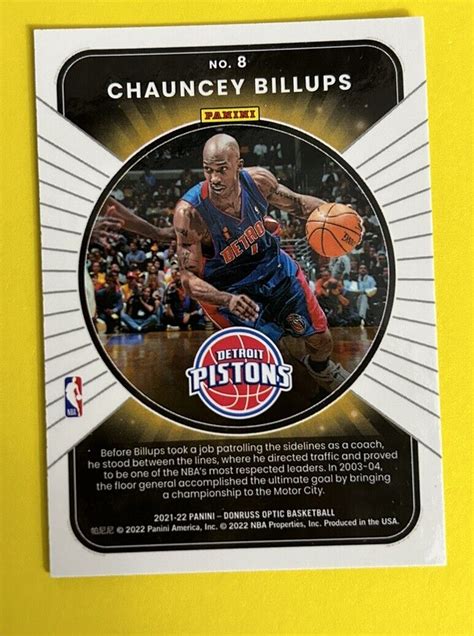 2021 22 Panini Donruss Optic Winner Stays 8 Chauncey Billups For