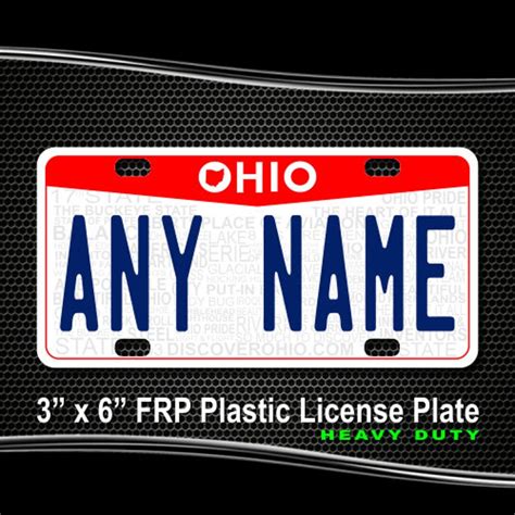 Personalized Ohio Novelty License Plates 5 Sizes For Toy Etsy