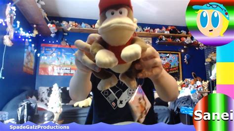 Diddy Kong Sanei Plush Unboxing Tanooki Tail Review Youtube