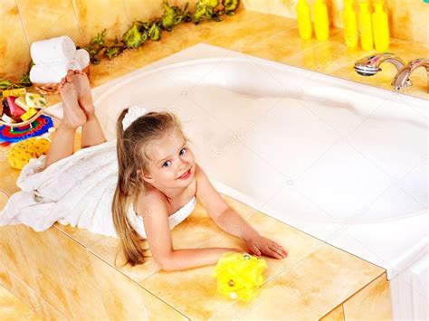 Child bathing in bathroom. ⬇ Stock Photo, Image by © poznyakov #12797841