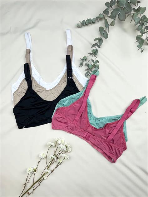 Kit 2 Sutiã Amamentação Liso Conforto Abre Facil Sem Bojo Lingerie para Maternidade Moda