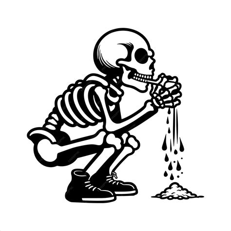 Skeleton Snorting Svg | Premium AI-generated vector