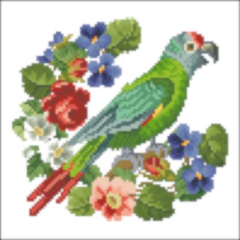 Parrot and Flowers 3