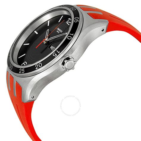 Swatch Irony Red Temptation Black Dial Red Rubber Men S Watch YTS714