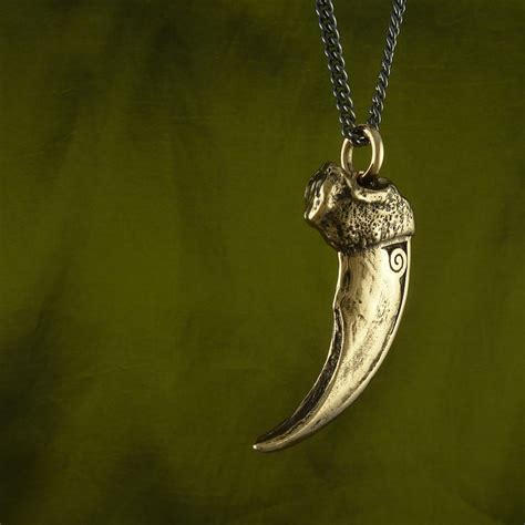 Bear Claw Necklace Bronze Bear Claw Pendant - Etsy