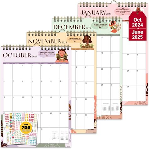 Amazon Decorably Wall Calendar Portrait Month Wall Calendar