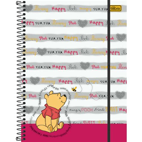 Caderno Universitário Urso Pooh 5 Matérias Tilibra Submarino