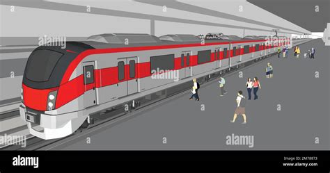 Plano Aislado Del Tren Moderno Azul Vistas Laterales Superiores Y