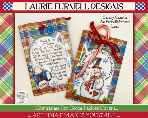 Cocoa Packet Cover Hot Chocolate Packet Printable Snowman Etsy