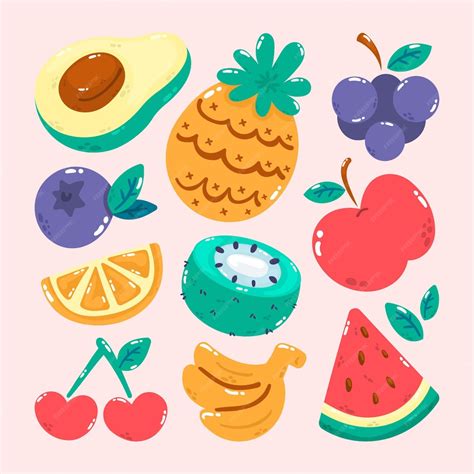 Free Vector | Hand drawn fruit collection