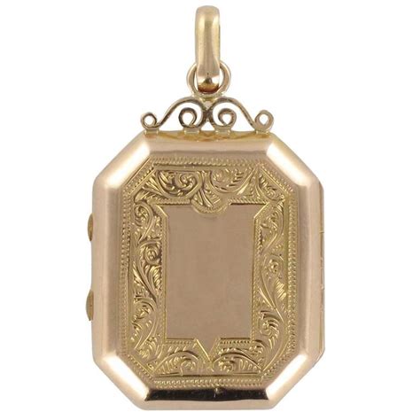 Antique French Engraved Gold Locket Pendant At Stdibs French Locket