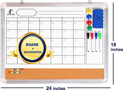 Whiteboard Monthly Wall Calendar Set X Inch X Whiteboard