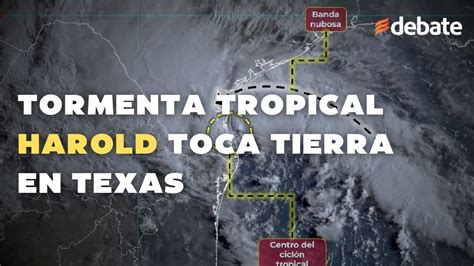 Tormenta Tropical Harold TOCA Tierra Sobre Texas En Estados Unidos