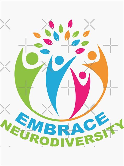 Embrace Neurodiversity Cute Autism Spectrum Pride Sticker For Sale