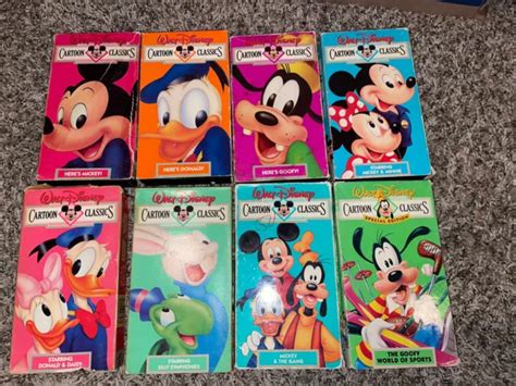 Walt Disney Cartoon Classics Vhs Tapes Here S Mickey Goofy Lot