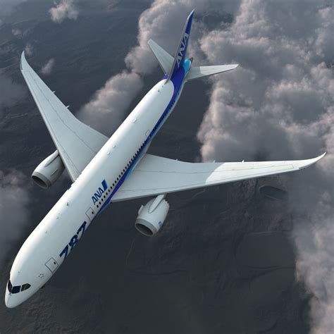 Boeing 787 8 Dreamliner All Nippon Airways Modelo 3d 149 Max 3ds C4d Fbx Ma Obj