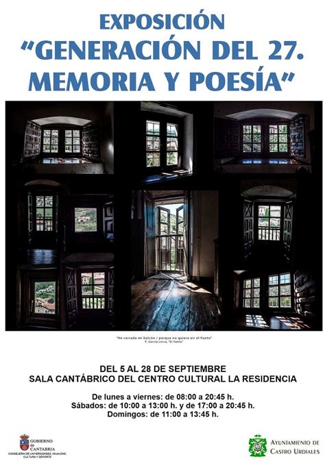 EXPOSICIÓN DE FOTOGRAFÍA GENERACIÓN DEL 27 MEMORIA Y POESÍA EN LA