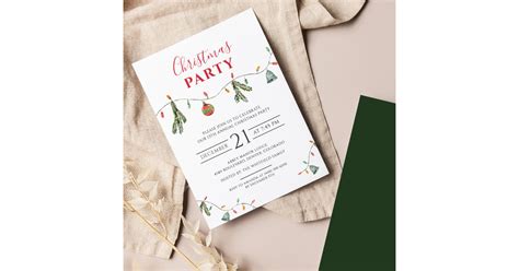 Christmas Family Party Rustic Invitation | Zazzle