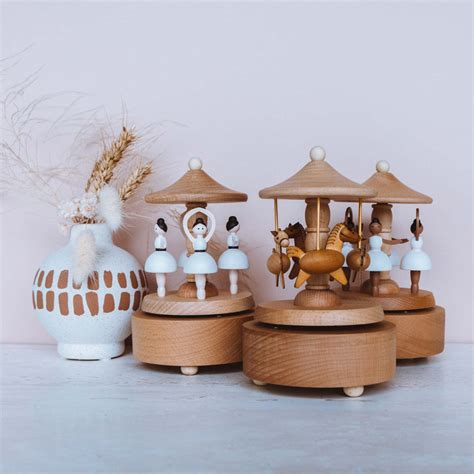 Personalised Wooden Musical Carousel - Oh Coco