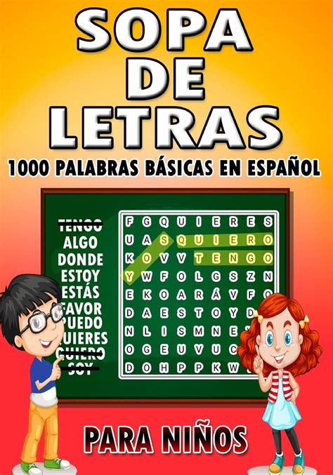 Buy SOPA DE LETRAS Para Niños 1000 Palabras Básicas En Español Juegos