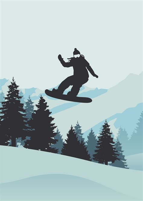 Snowboarder Wall Art Metal Poster Leinwand Snowboard Snowboardfahrer