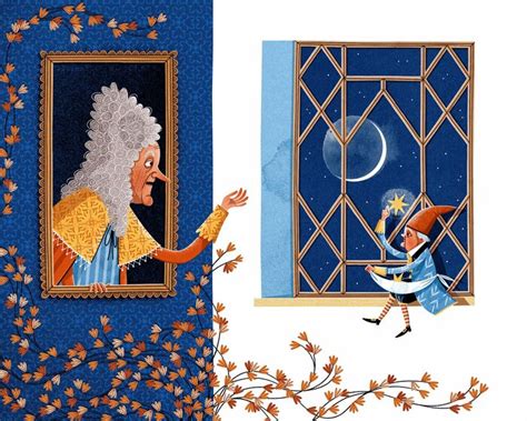 Иллюстрация Оле Лукойе в стиле 2d, детский, книжная графика