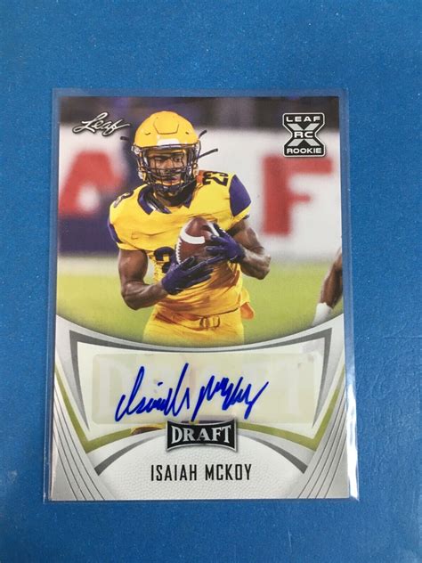 F153 655 2021 Leaf Draft Autographs BAIM2 Isaiah McKoy EBay